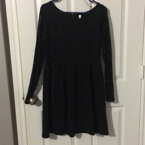 Black dress with lace detail
